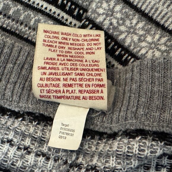 Mossimo Supply Co. Fair Isle Style Sweater Leggings, Grey Geometric, XL - Picture 10 of 10